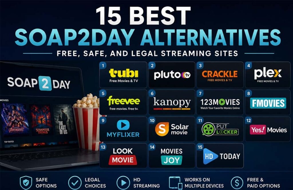 15 Best Soap2Day Alternatives in 2026: Free, Safe, and Legal Streaming Sites 15 Best Soap2Day Alternatives in 2026: Free, Safe, and Legal Streaming Sites
